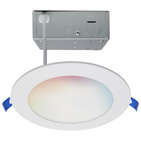 Satco 12W LED DW LP DL - 6 in. Rnd - Starfish IOT Tunable White and RGB - 120V 90 CRI White S11562